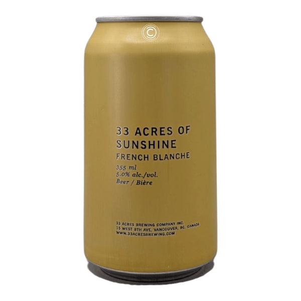 33 Acres Of Sunshine Witbier