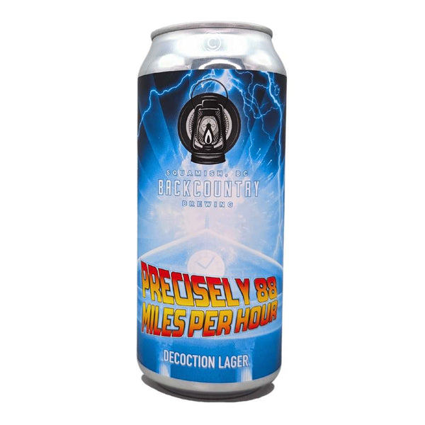 Backcountry Brewing Precisely 88 Miles Per Hour Lager