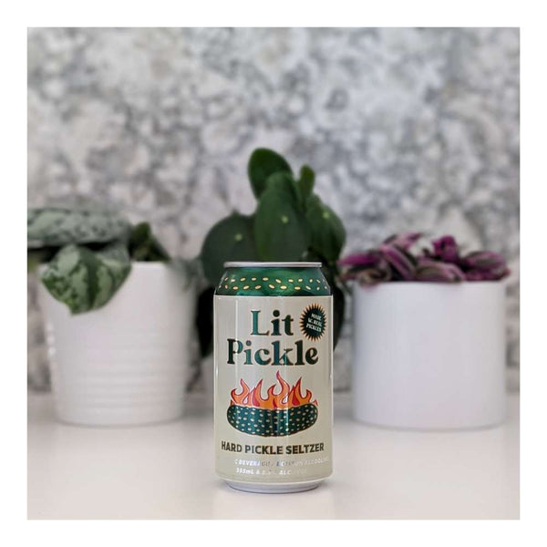 Burdock Brewery Lit Pickle Hard Pickle Vodka Seltzer