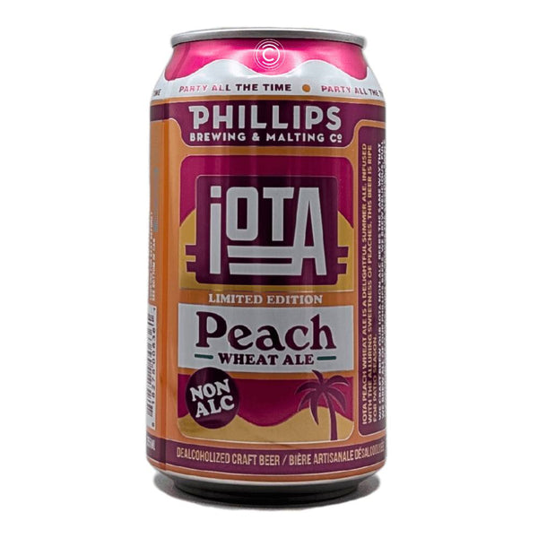Phillips Brewing iOTA Peach Wheat Ale Non-Alcoholic