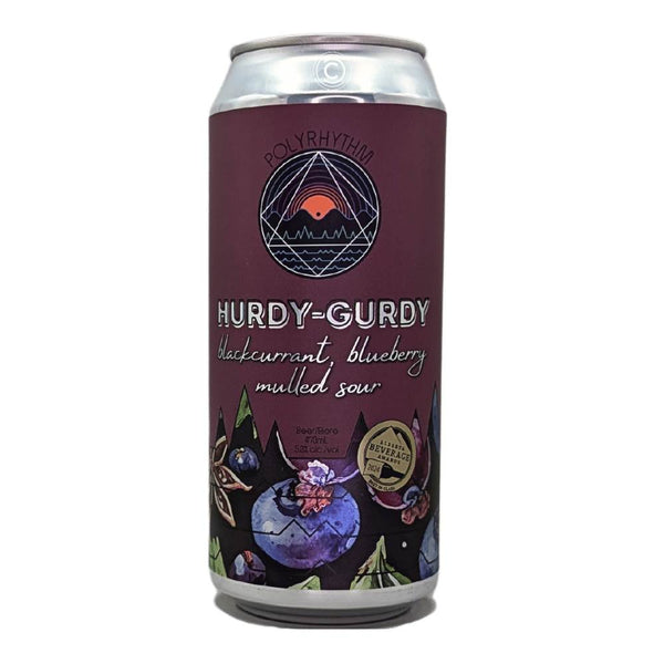 Polyrhythm Brewing Hurdy-Gurdy Blackcurrant, Blueberry Mulled Sour
