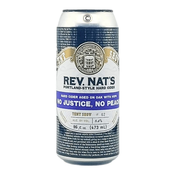 Reverend Nat's Hard Cider No Justice, No Peach