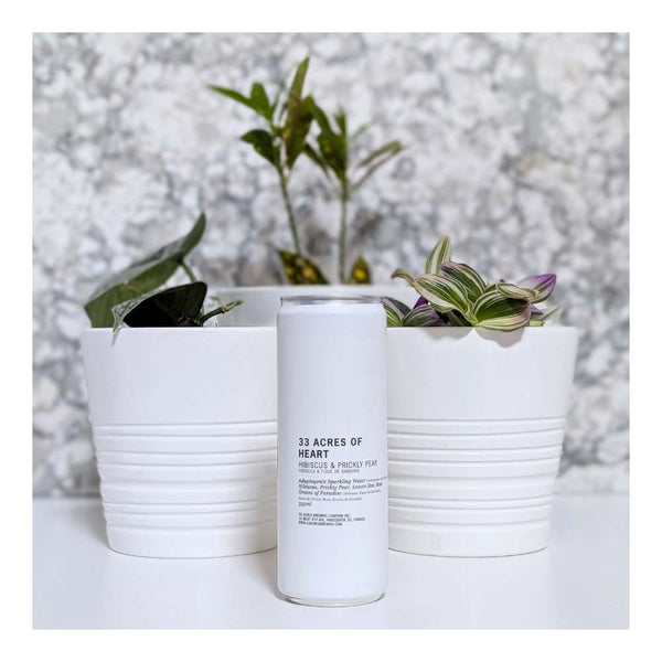 33 Acres Brewing Company 33 Acres of Heart Hibiscus & Prickly Pear Non-Alcoholic Adaptogenic Sparkling Water