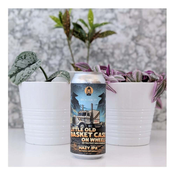 Backcountry Brewing Little Old Basket Case On Wheels or the Ten Foot Tall Roadblock Hazy IPA