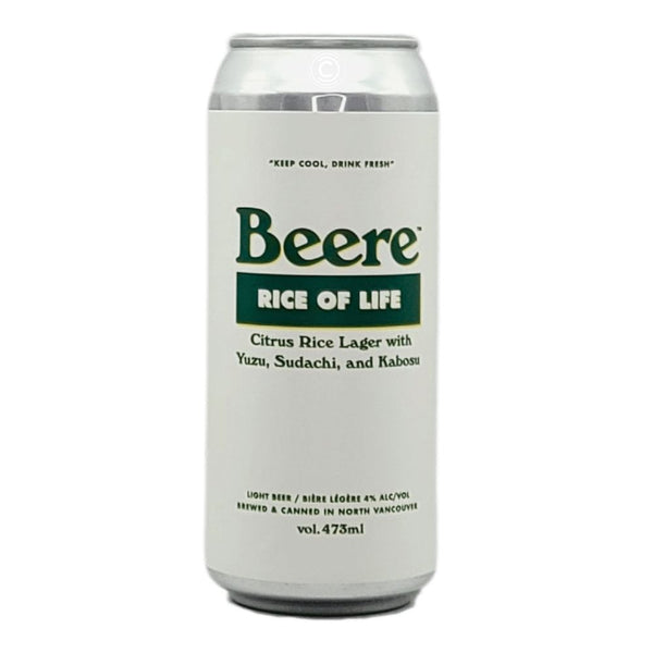 Beere Brewing Company Rice of Life Citrus Rice Lager