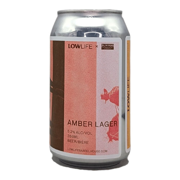 Blindman Brewing x Low Life Barrel House Partner Amber Lager