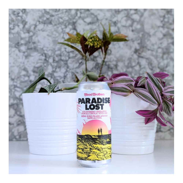 Blood Brothers Brewing Paradise Lost: Strawberry Pineapple Non-Alcoholic Sour