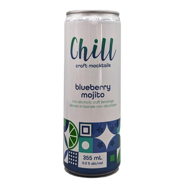 Chill Street Craft Mocktails Blueberry Mojito Non-Alcoholic Mocktail