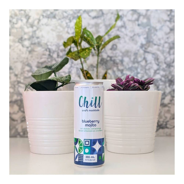 Chill Street Craft Mocktails Blueberry Mojito Non-Alcoholic Mocktail