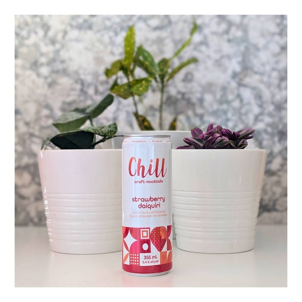 Chill Street Craft Mocktails Strawberry Daiquiri Non-Alcoholic Mocktail