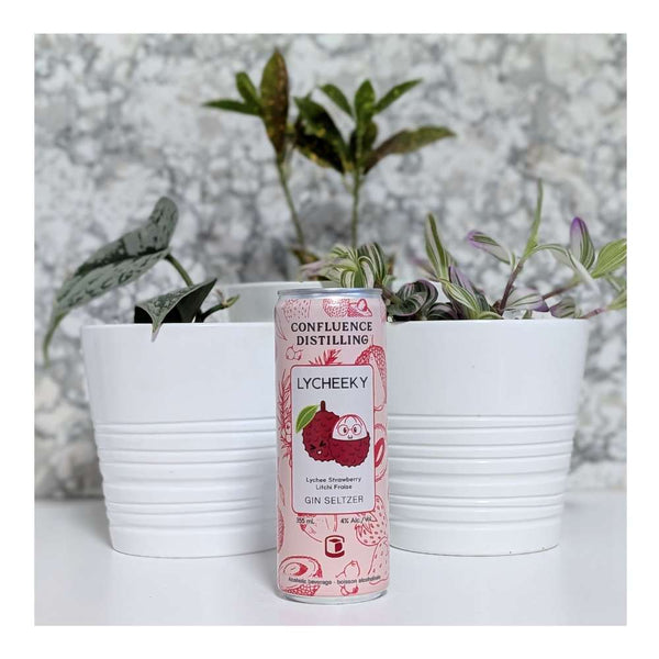 Confluence Distilling Lycheeky Lychee & Strawberry Gin Seltzer