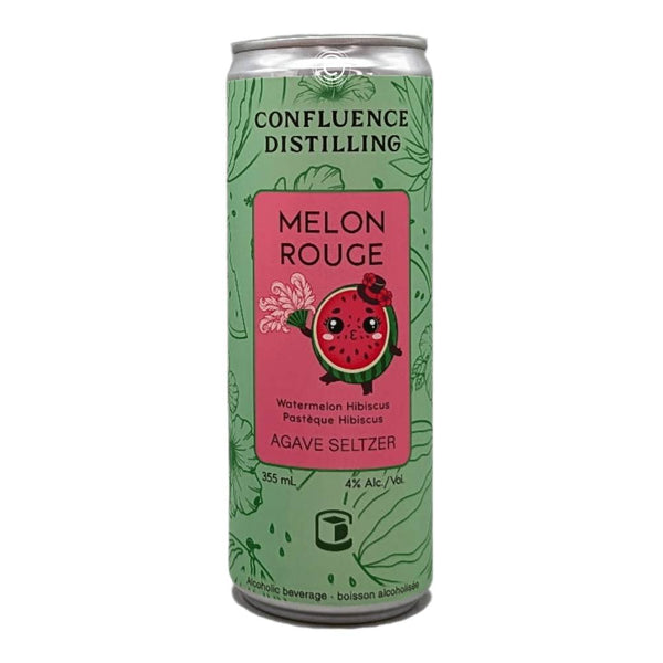 Confluence Distilling Melon Rouge Watermelon Hibiscus Agave Seltzer