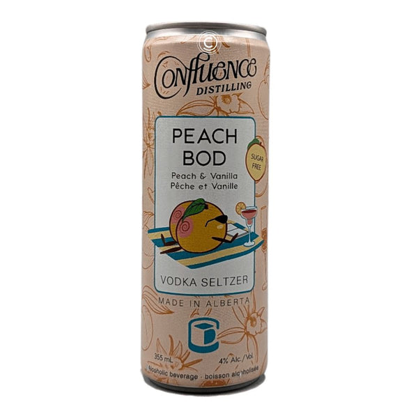 Confluence Distilling Peach Bod Peach Vanilla Vodka Seltzer