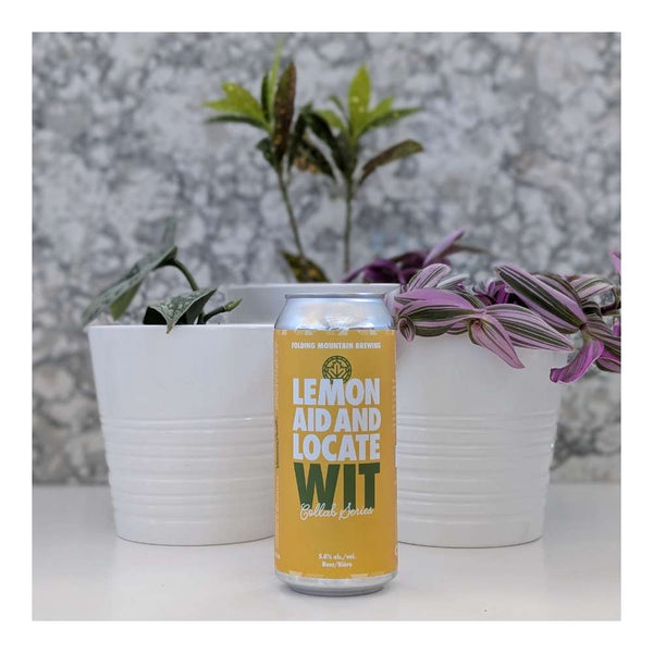 Folding Mountain Brewing Lemon Aid and Locate Witbier