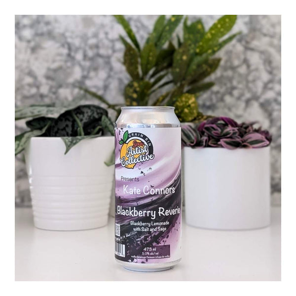 Grain Bin Brewing Company Sour Artist Collective: Kate Connors Blackberry Reverie Blackberry Lemonade Sage Sour Cocktail