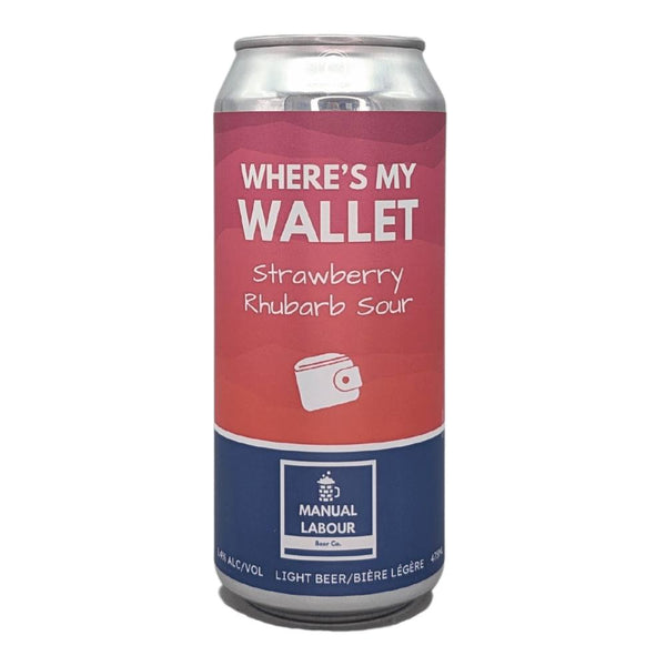 Manual Labour Beer Co. Where's My Wallet Strawberry Rhubarb Sour