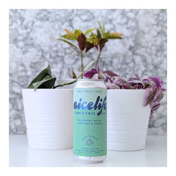 NiceLife Cocktail Co. Blueberry Melon Lemonade & Vodka Cocktail
