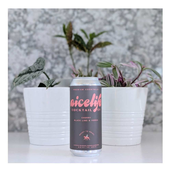 NiceLife Cocktail Co. Cherry Black Lime & Vodka Cocktail