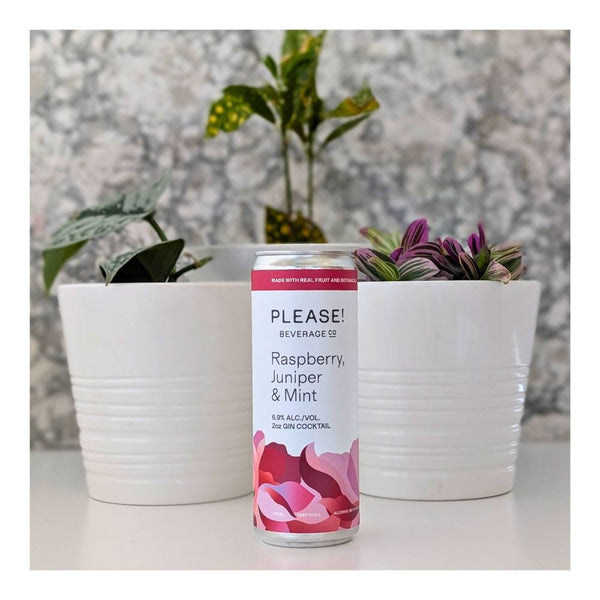 Please! Beverage Co. Raspberry, Juniper & Mint Cocktail