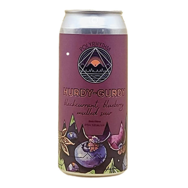 Polyrhythm Brewing Hurdy-Gurdy Blackcurrant, Blueberry Mulled Sour