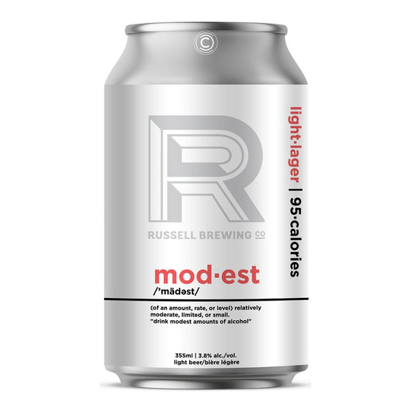 Russell Brewing Company Mod-est Light Lager