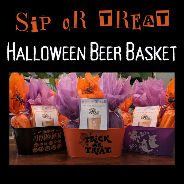 Sip or Treat Halloween Beer Basket