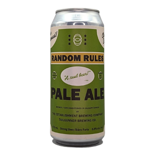 The Establishment Brewing Company x Tailgunner Brewing Co. Random Rules Pale Ale