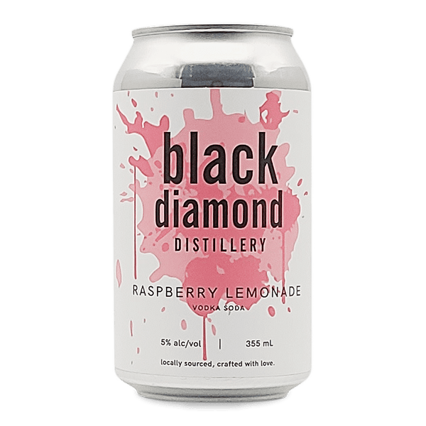 Black Diamond Distillery Raspberry Lemonade Vodka Soda Cocktail